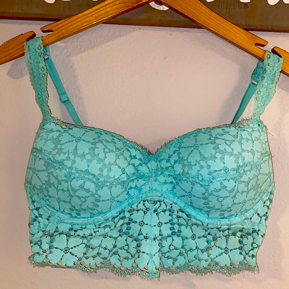 Lace Turquoise PINK Bralette